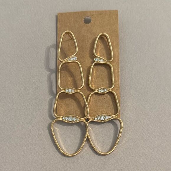 Elegant Geometric Earrings M452 - Picture 2 of 2